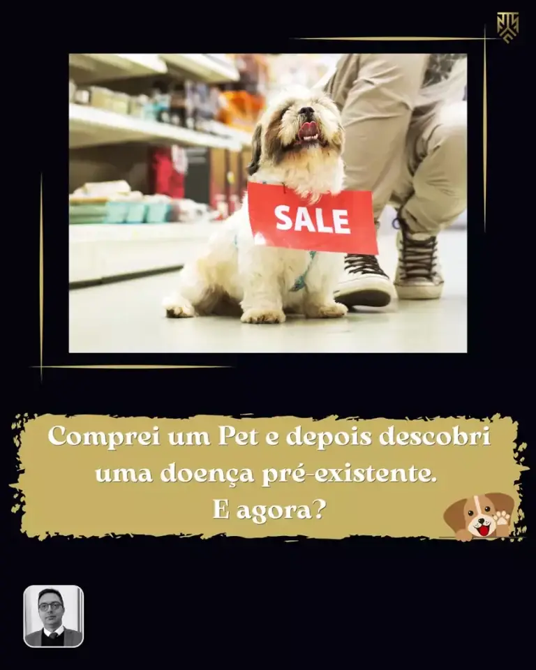 COMPREI UM PET E DEPOIS DESCOBRI UMA DOENÇA PRÉ-EXISTENTE. E AGORA?